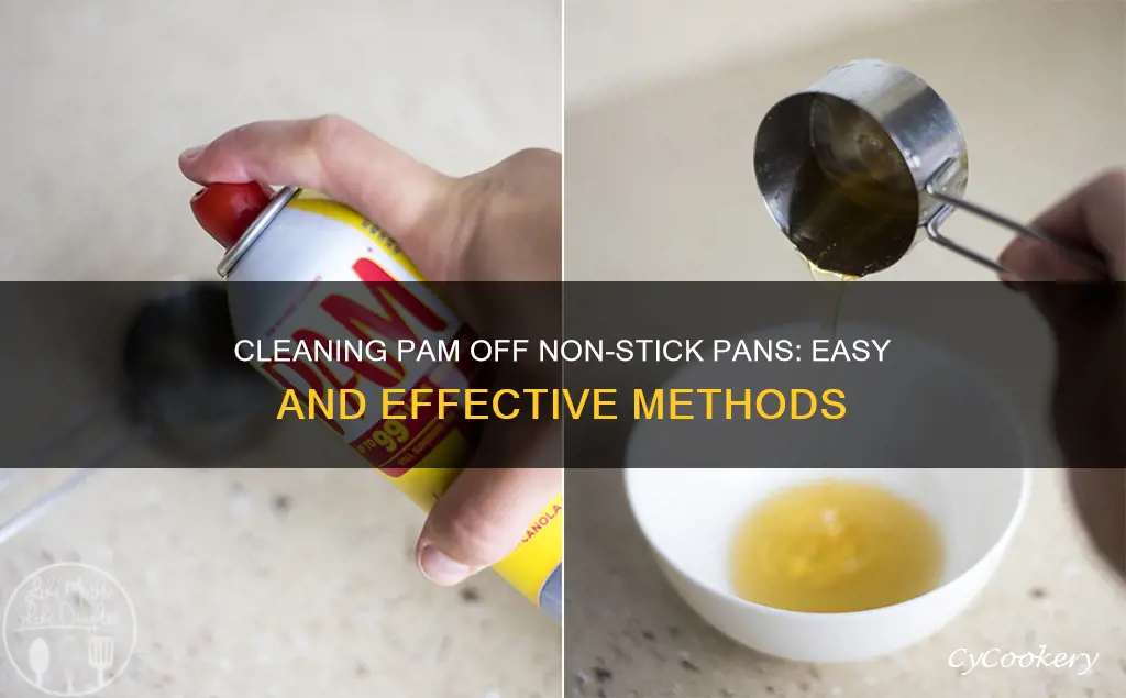 how to clean pam off non stick pans