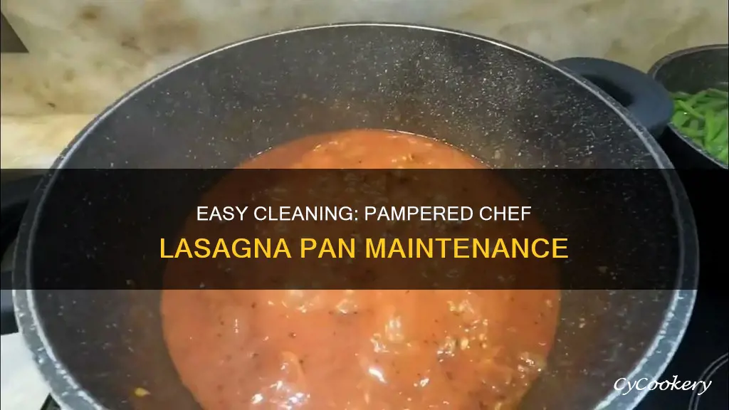 how to clean pampered chef lasagna pan