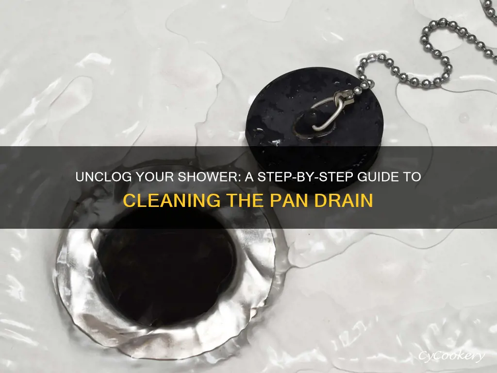 how to clean pan shower drain