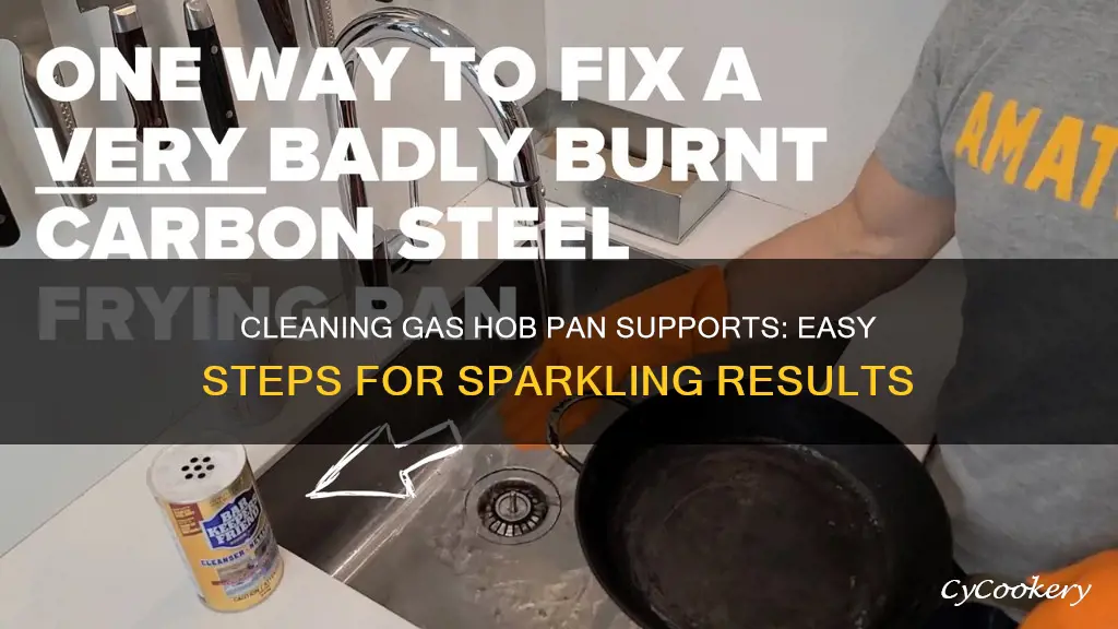 how to clean pan supports on gas hob