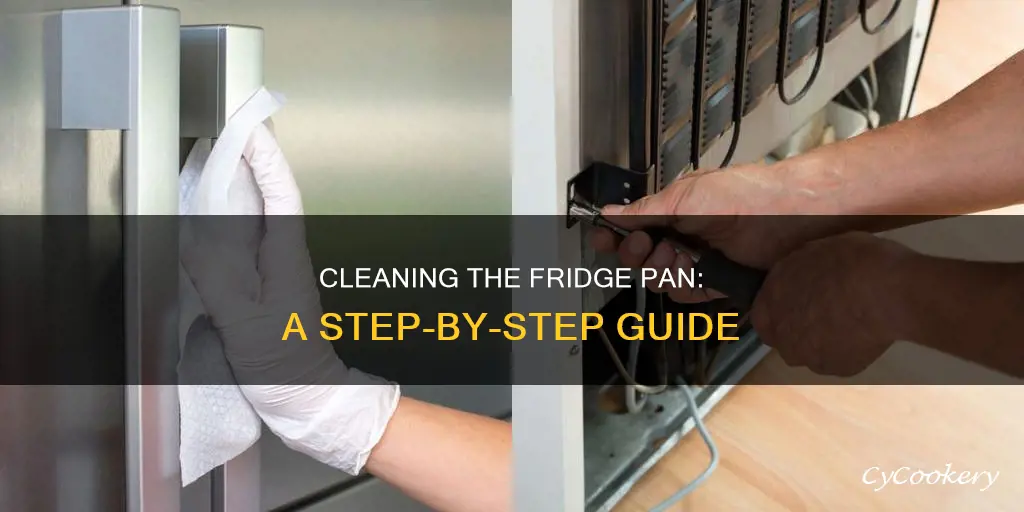 how to clean pan under fridge