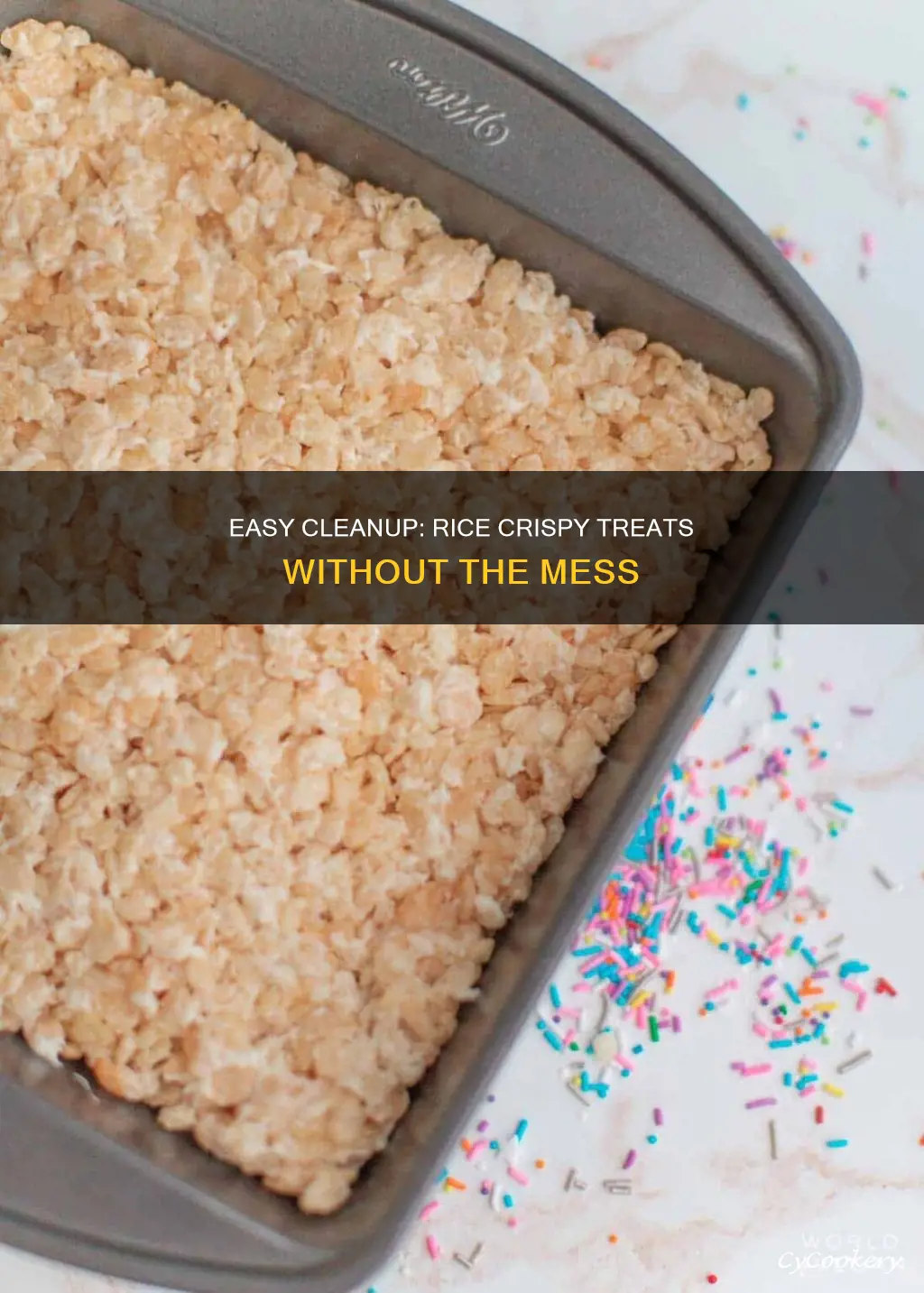 how to clean rice crispy treat pan