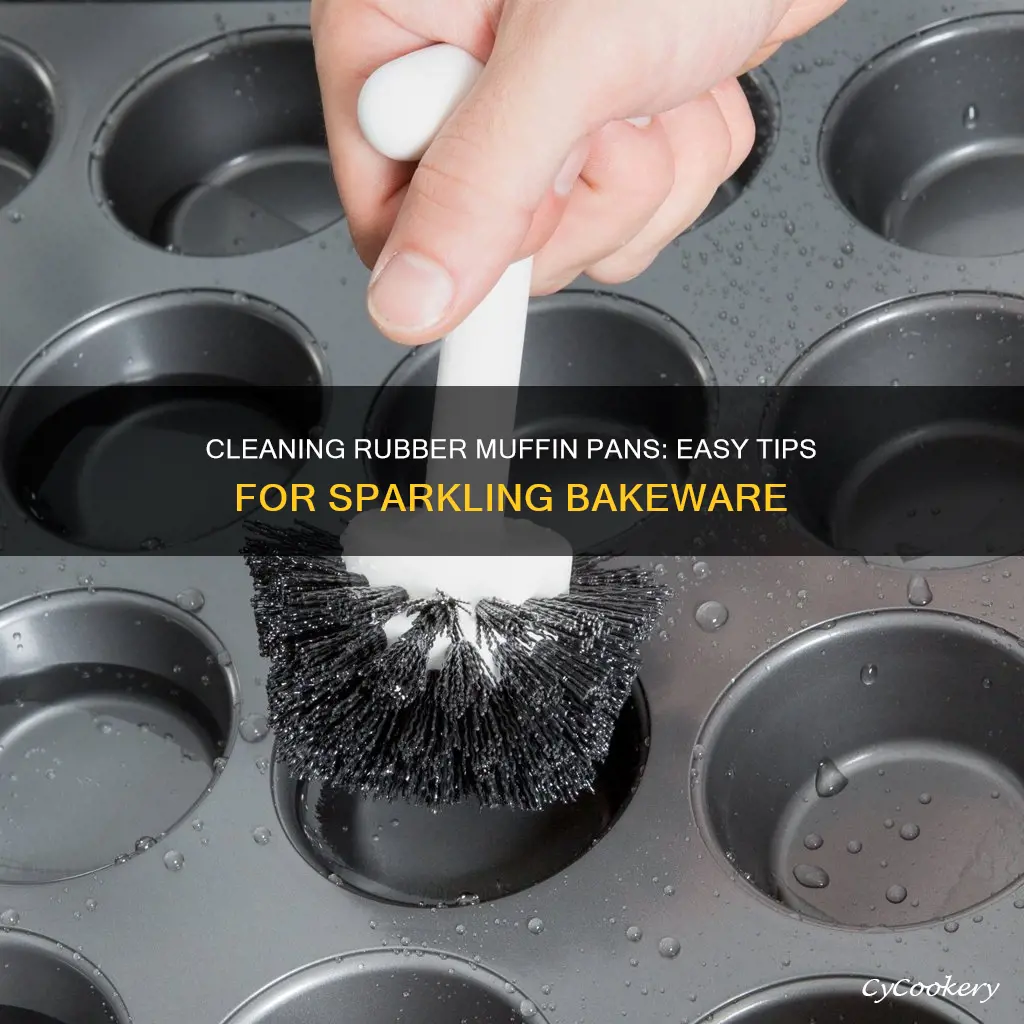 how to clean rubber muffin pan