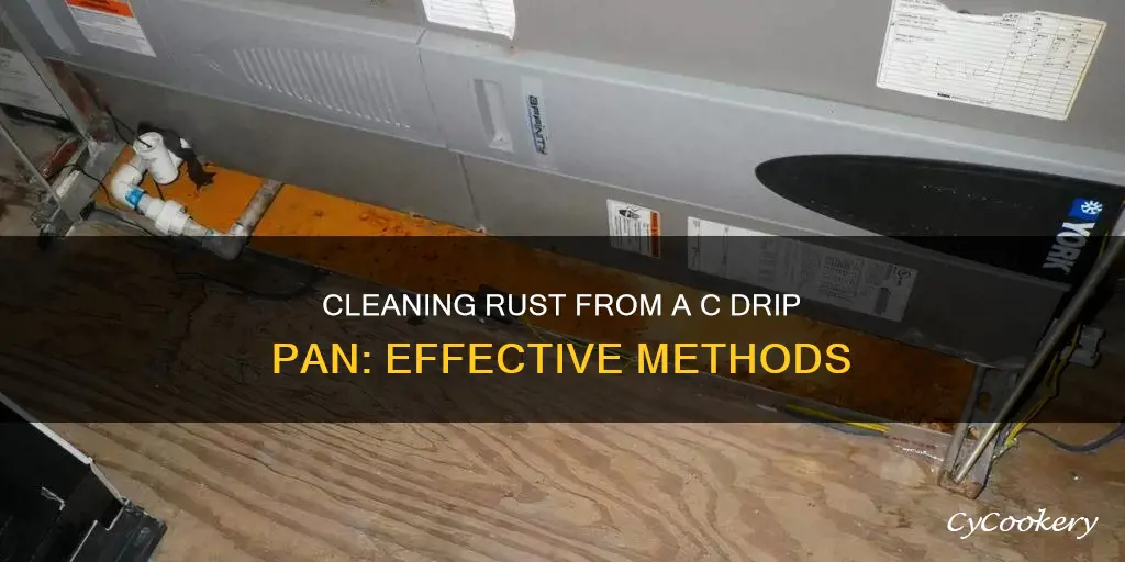 how to clean rust from a c drip pan