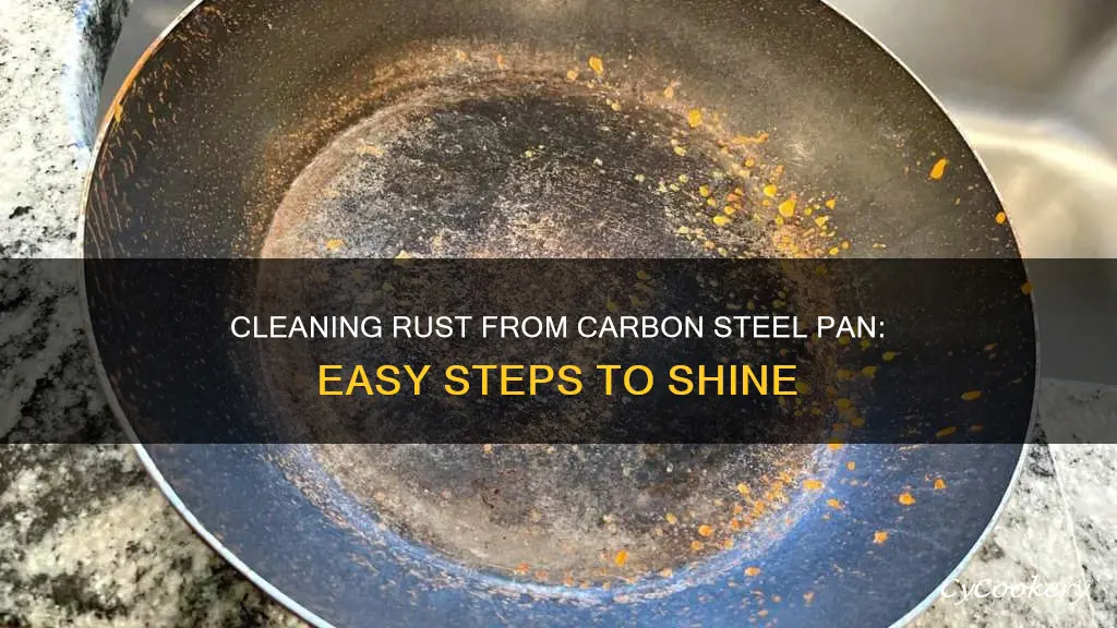 how to clean rust from carbon steel pan