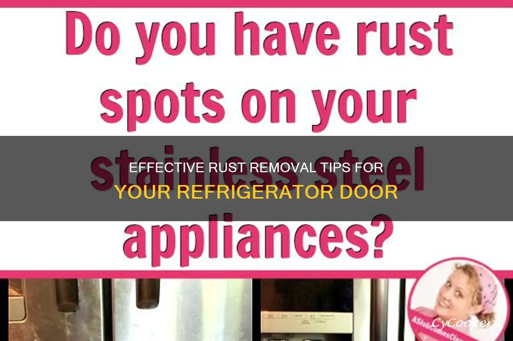how to clean rust from refrigerator door