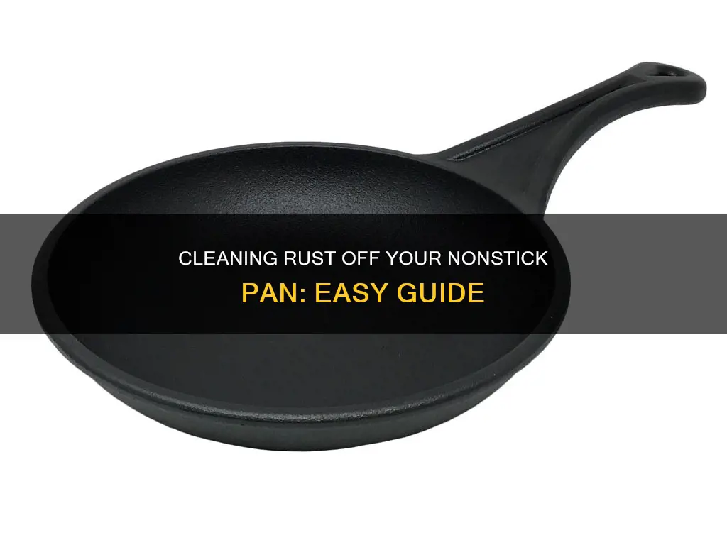 how to clean rust off a nonstick pan