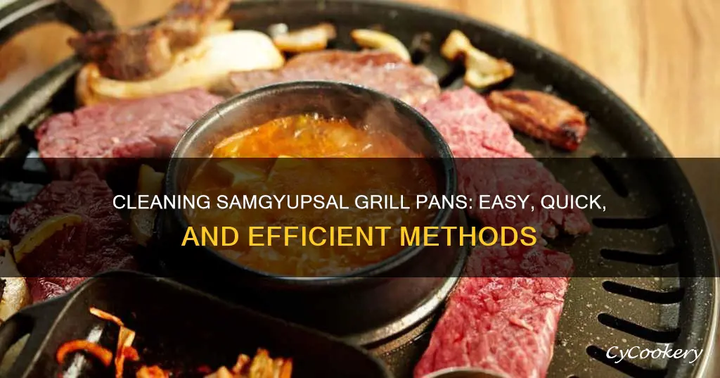 how to clean samgyupsal grill pan