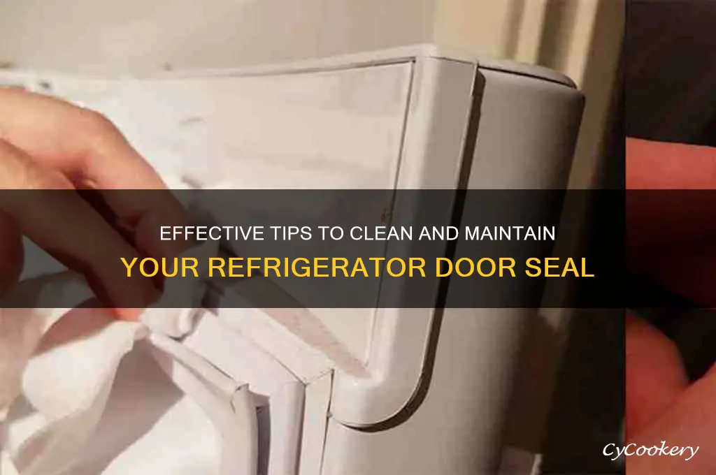 how to clean seal on refrigerator door