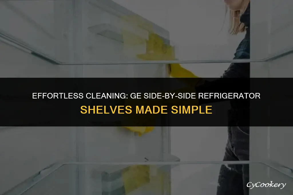 how to clean shelves ge refrigerator side by side