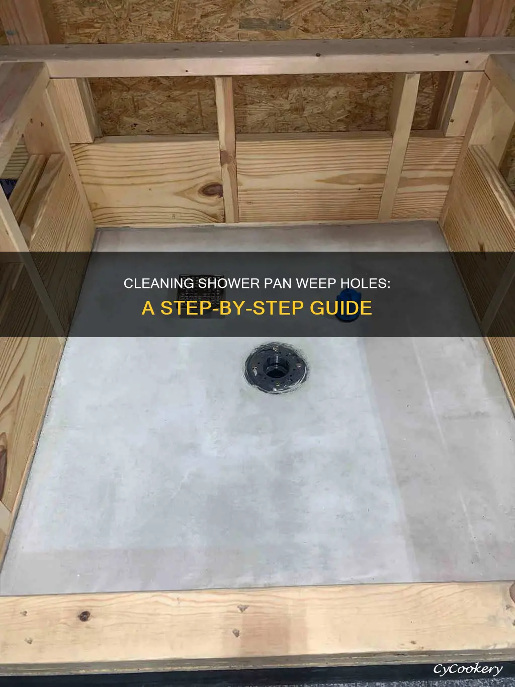 how to clean shower pan weep holes