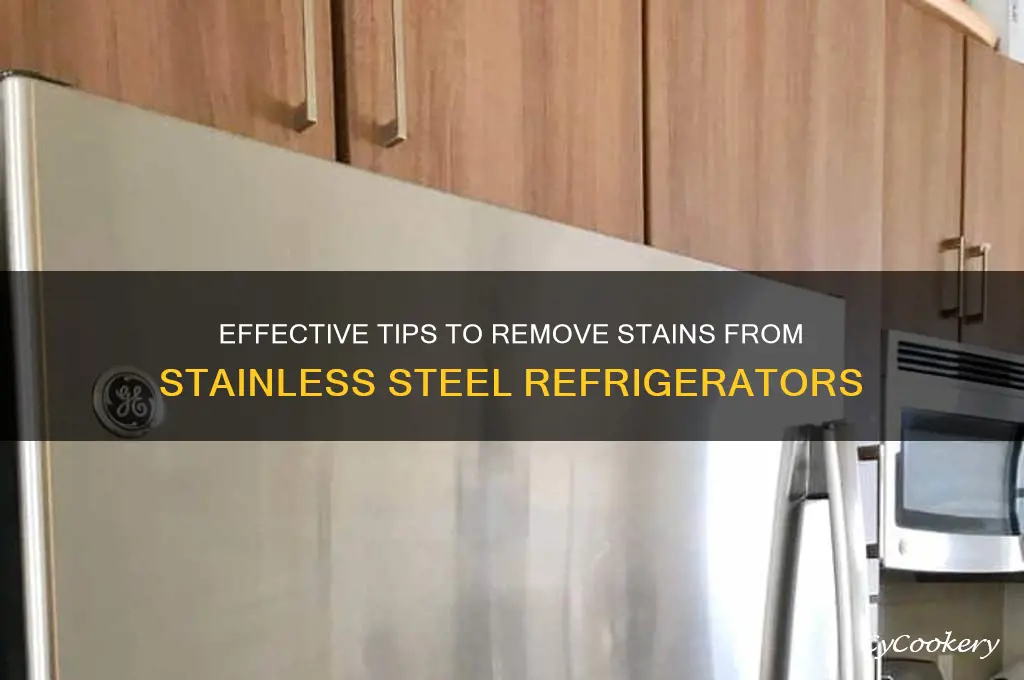 how to clean stain on stainles refrigerator