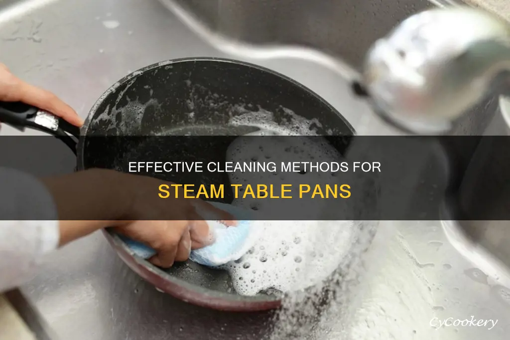 how to clean steam table pans