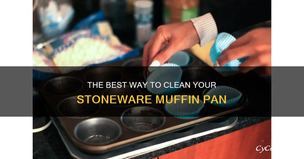 how to clean stoneware muffin pan