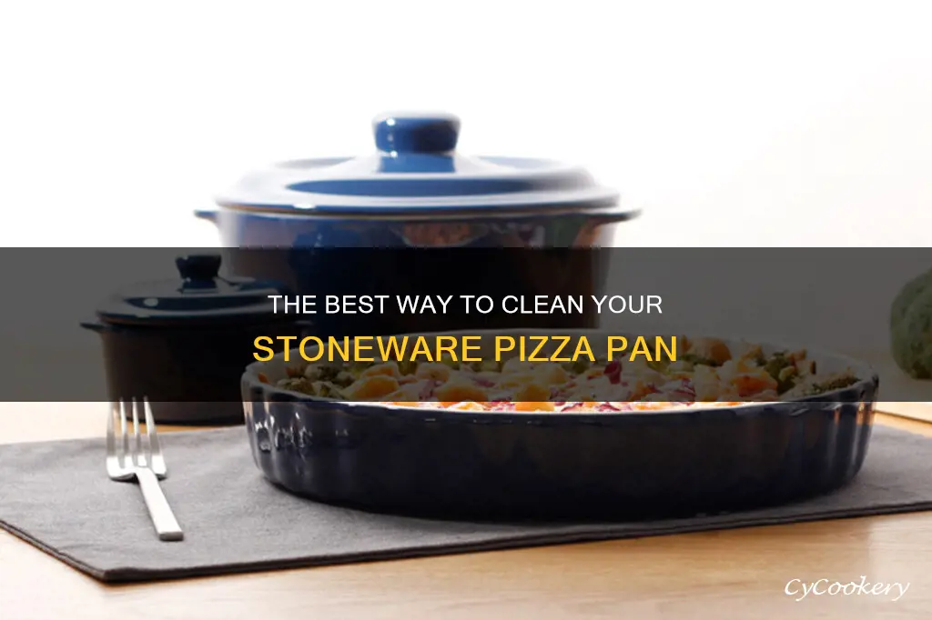 how to clean stoneware pizza pan