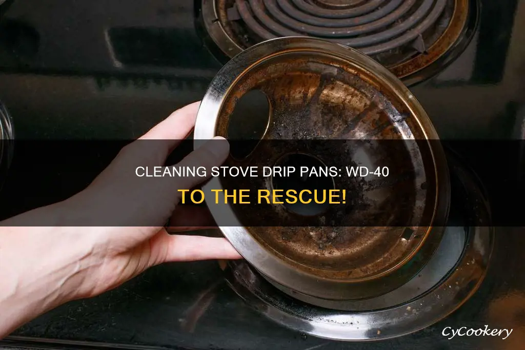 how to clean stove drip pans with wd 40