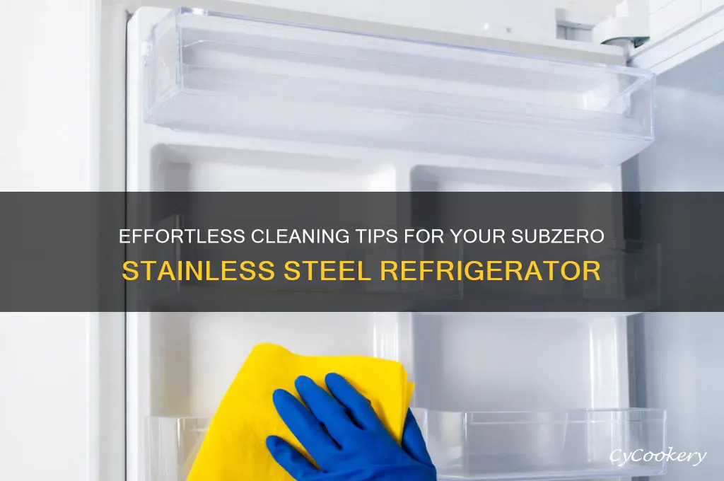how to clean subzero stainless steel refrigerator