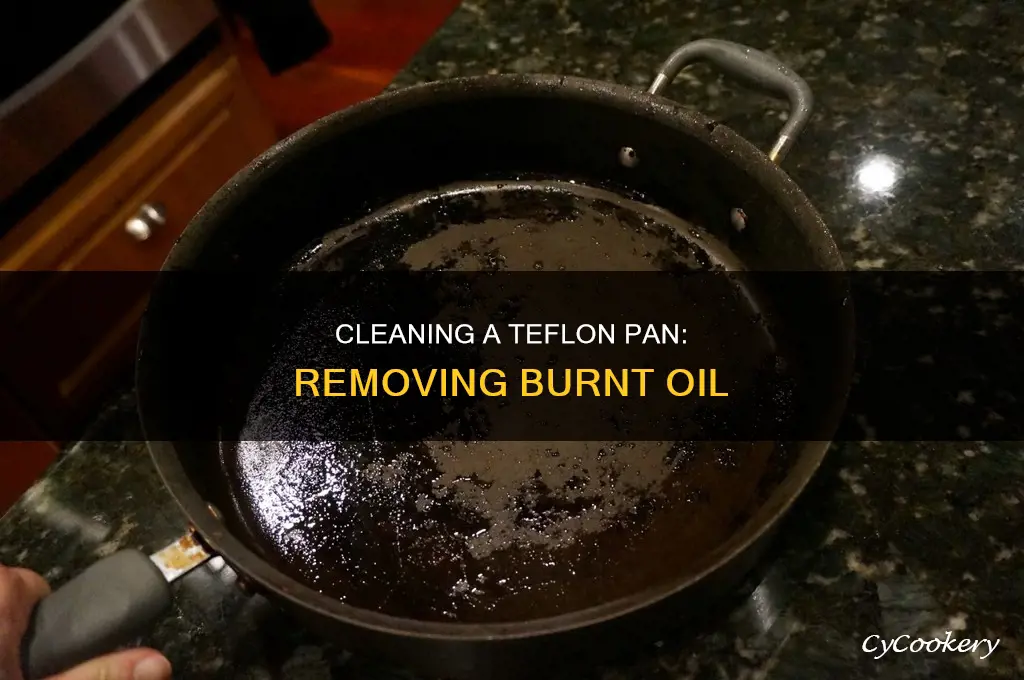 how to clean teflon pan after oil get burnt