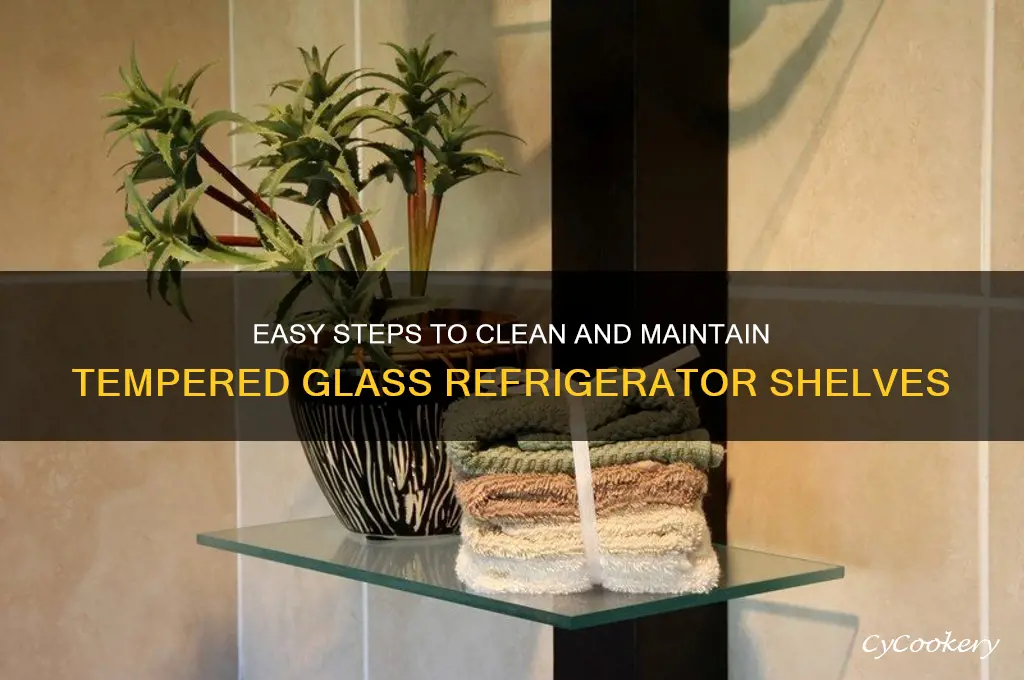 how to clean tempered glass refrigerator shelves