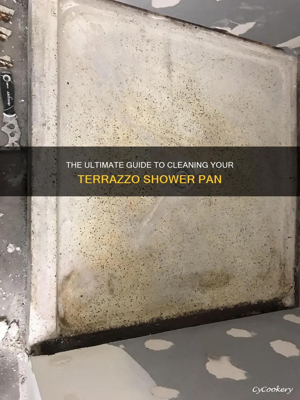 how to clean terrazzo shower pan