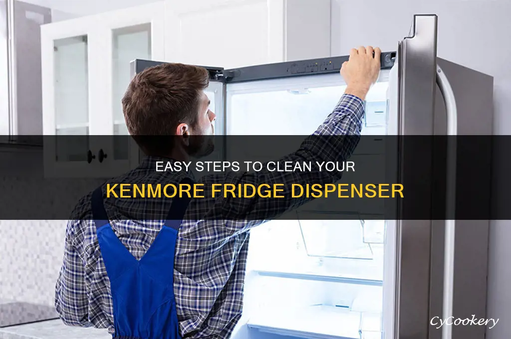 how to clean the dispenser on a kenmore refrigerator