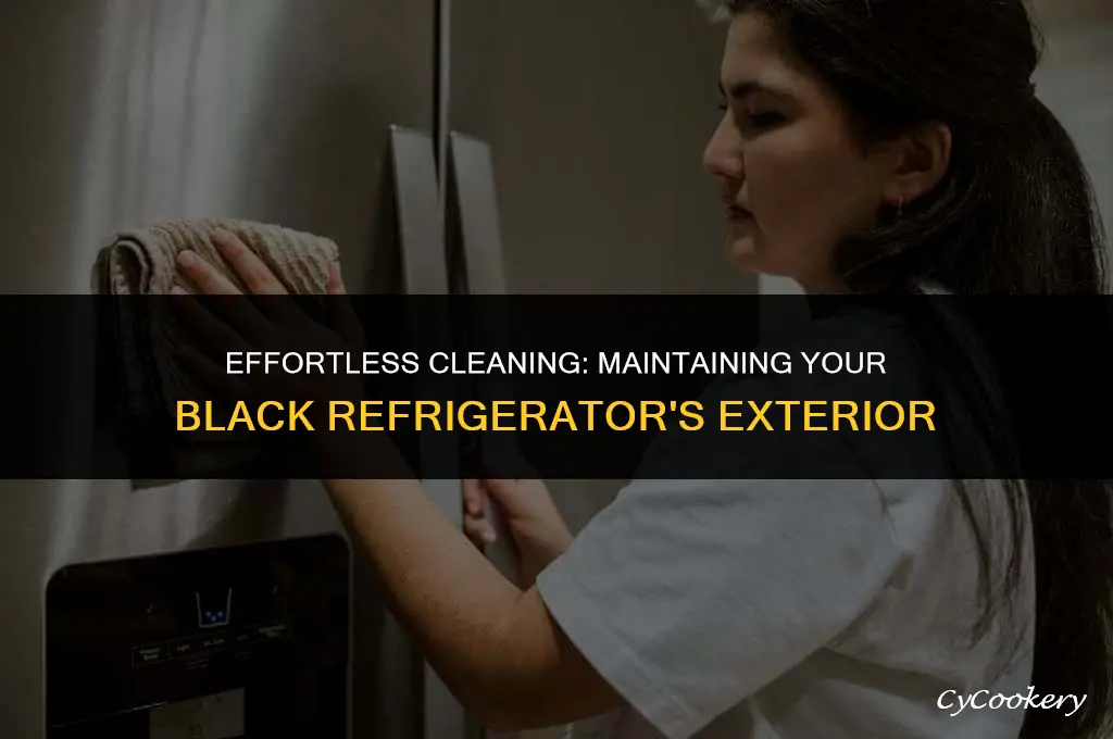 how to clean the exterior of a black refrigerator