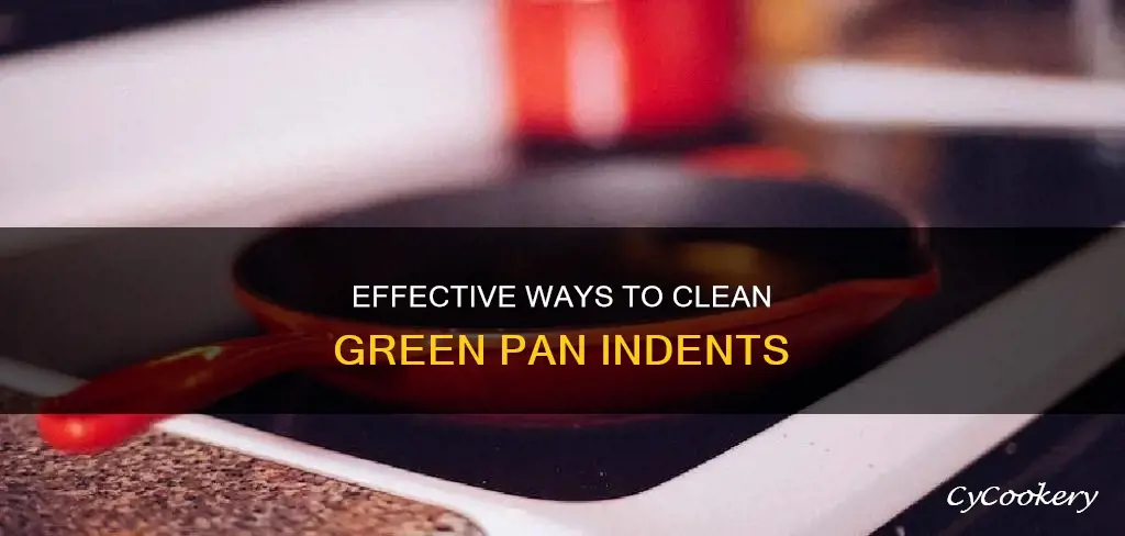 how to clean the little indents on my green pan