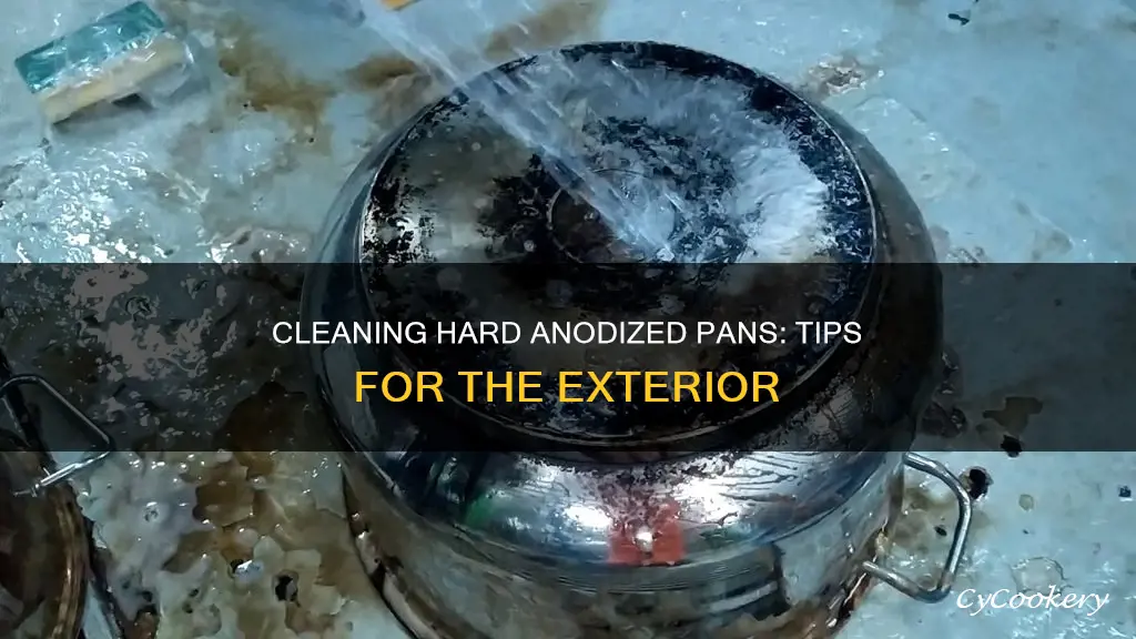 how to clean the outside of hard anodized pans