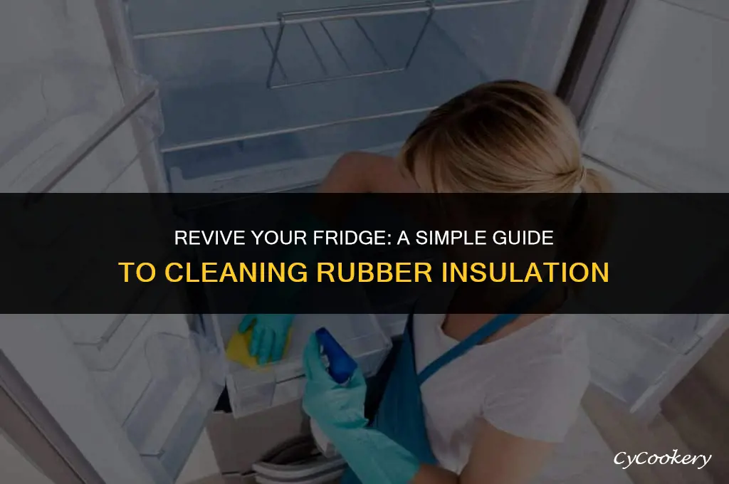 how to clean the rubber insulation in a refrigerator