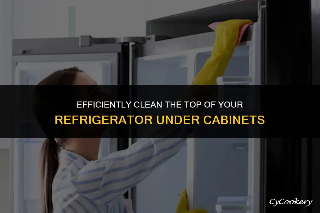 how to clean top of refrigerator under cabinets