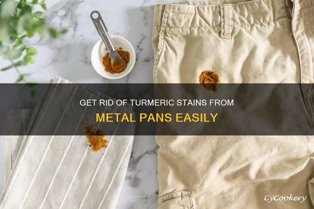 how to clean tumeric stains from metal pan