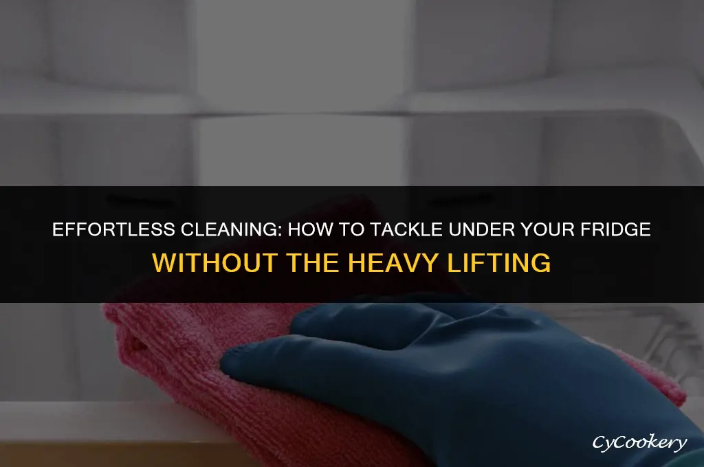 how to clean under a refrigerator without moving it