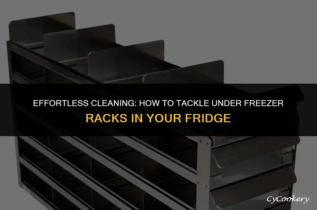 how to clean under freezer racks in refrigerator
