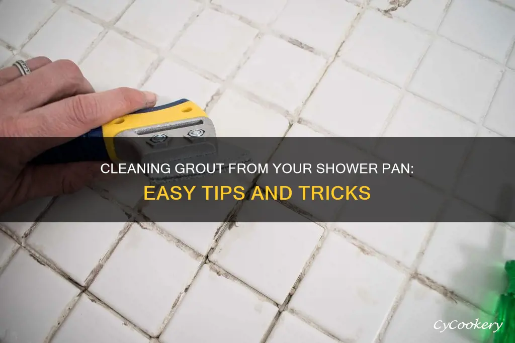 how to clean up grout from shower pan