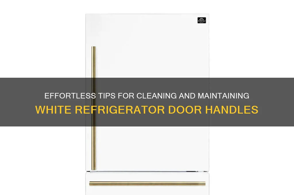 how to clean white refrigerator door handles