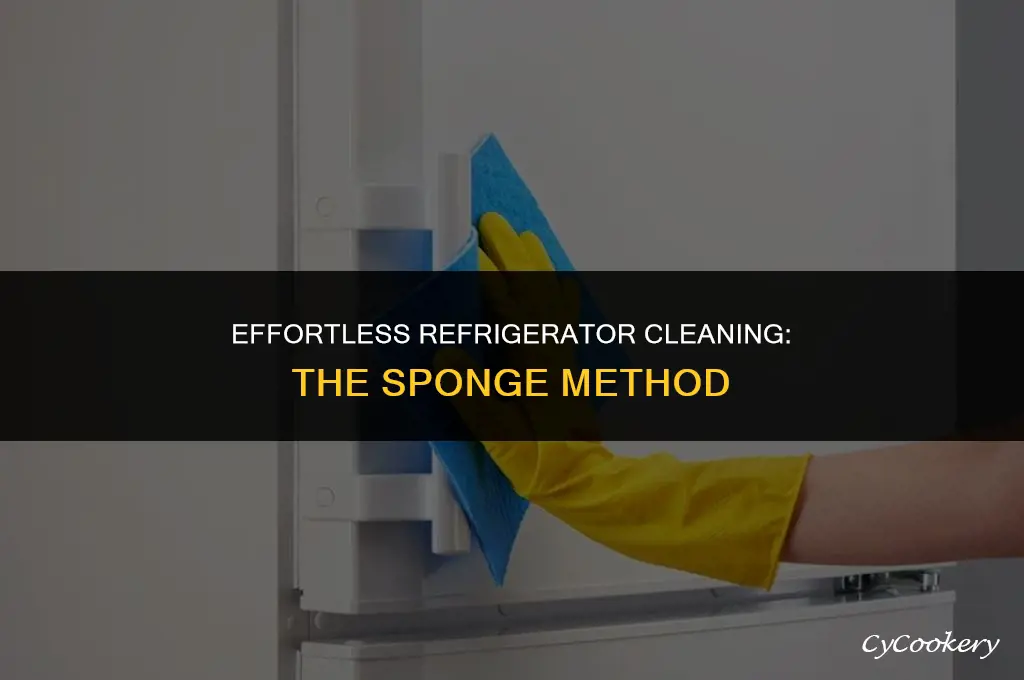 how to clean your refrigerator with a sponge