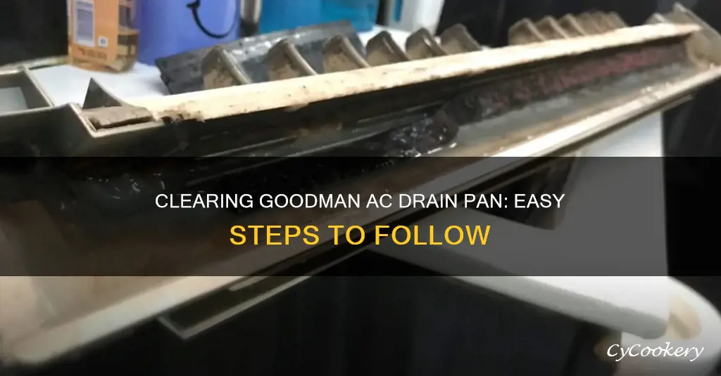 how to clear a goodman ac drain pan