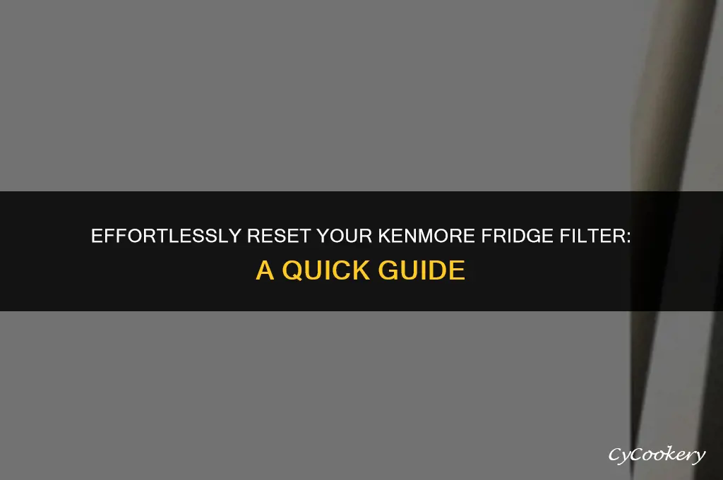 how to clear cha ge filter on kenmore refrigerator