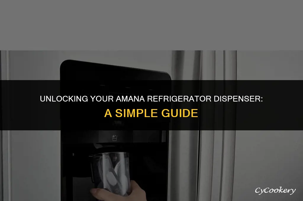 how to clear dispenser lock on my amana refrigerator