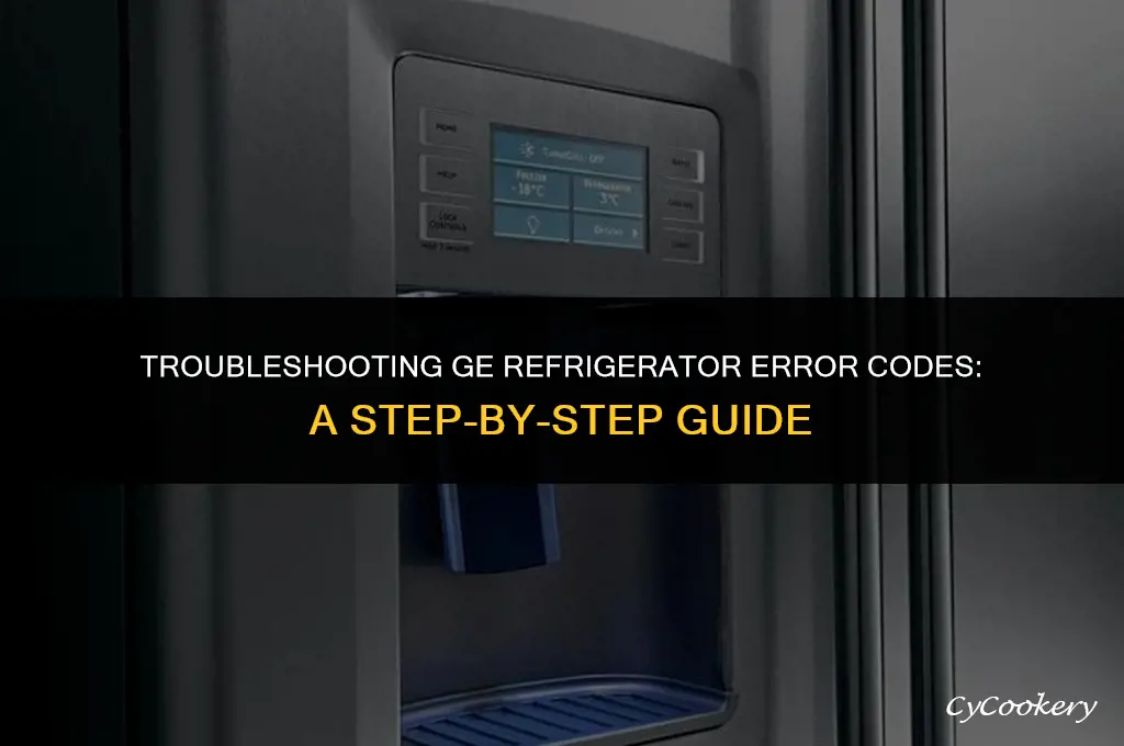 how to clear error code on ge refrigerator