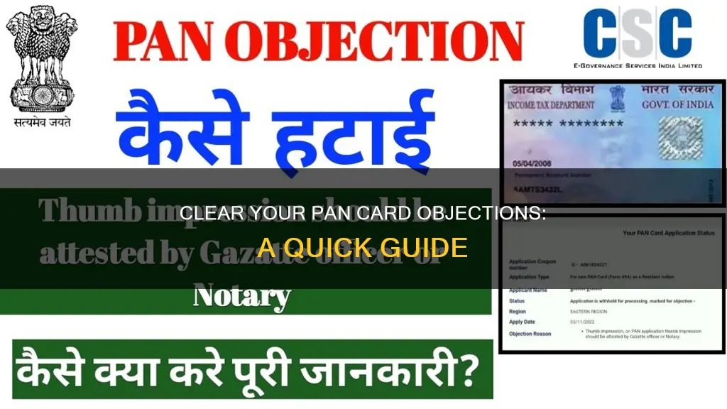 how to clear objection in pan card