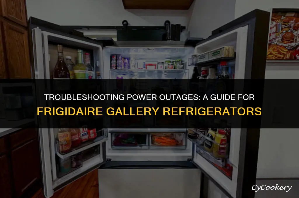 how to clear power outage on frigidaire gallery refrigerator