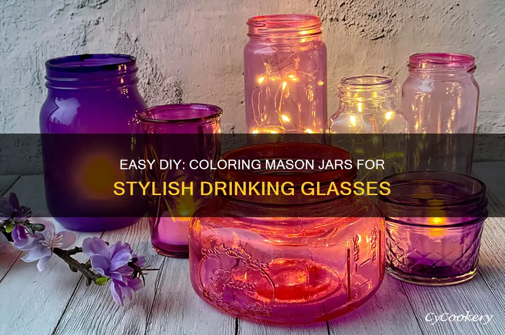 how to color mason jars for drinking