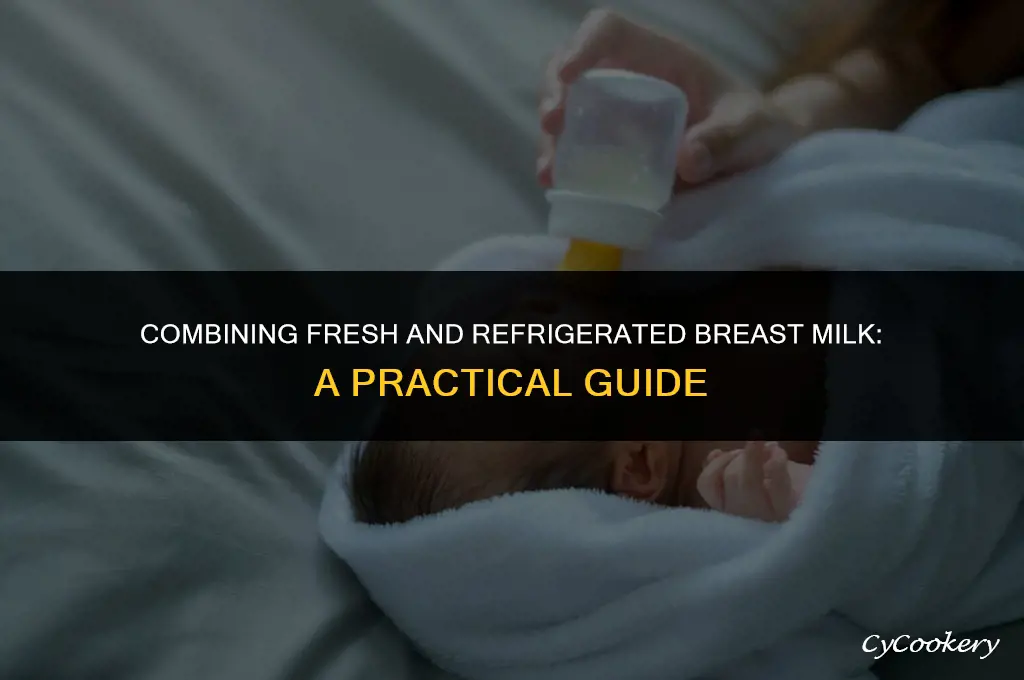 how to combine fresh breast milk with refrigerated
