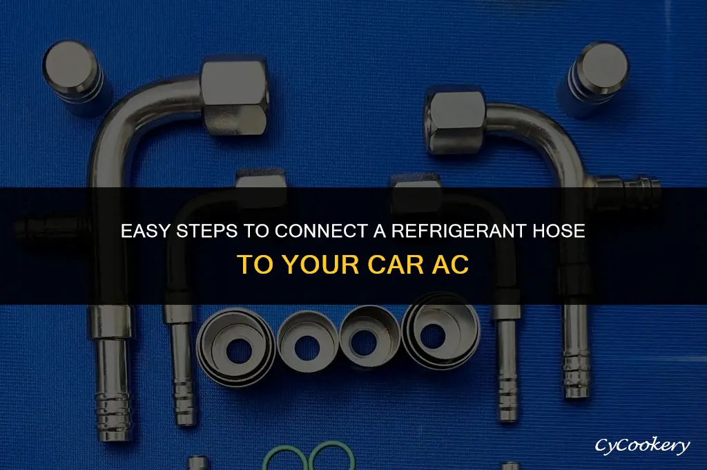 how to connect a refrigerant hose car ac