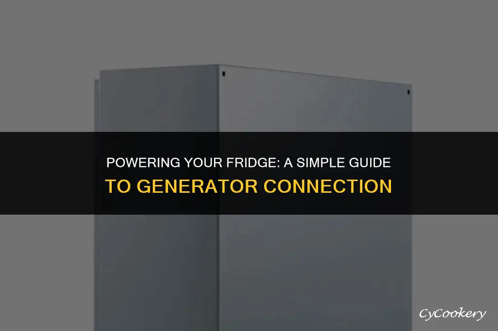 how to connect a refrigerator to a generator