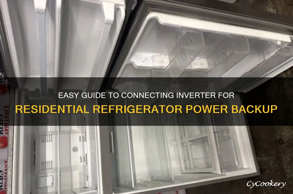 how to connect inverter for residential refrigerator