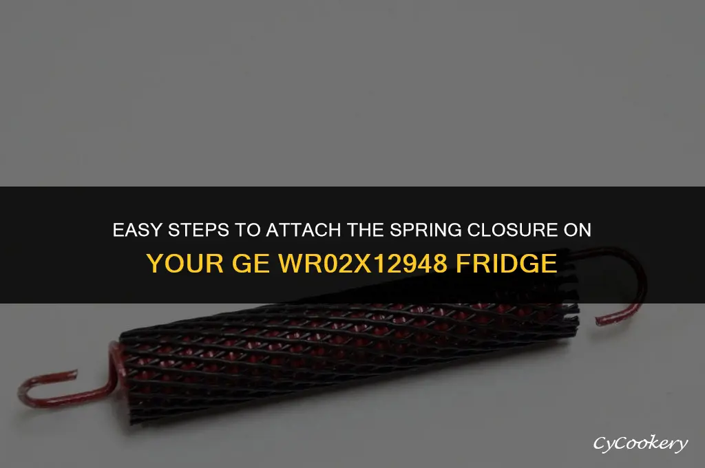 how to connect wr02x12948 ge refrigerator spring closure