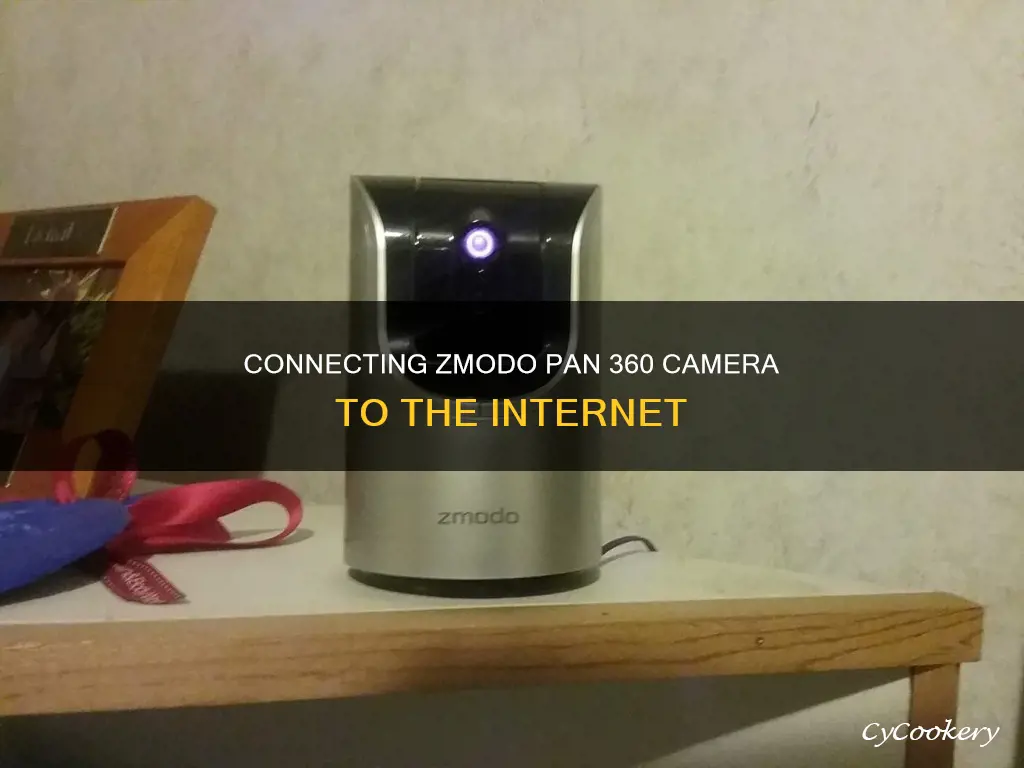 how to connect zmodo pan 360 camera to internet