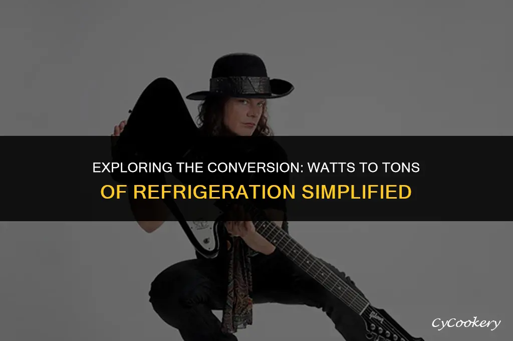 how to convert watt into ton of refrigeration